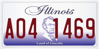 IL license plate A041469