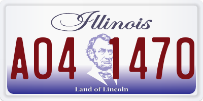 IL license plate A041470