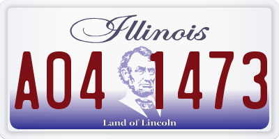 IL license plate A041473