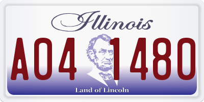 IL license plate A041480