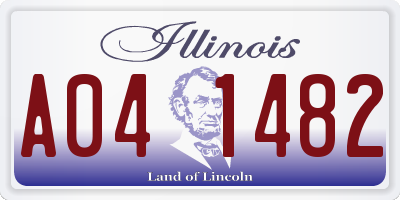 IL license plate A041482