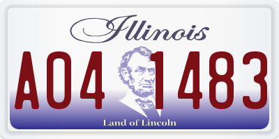 IL license plate A041483