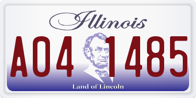 IL license plate A041485