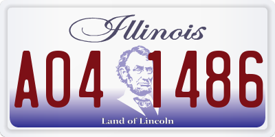 IL license plate A041486