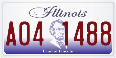 IL license plate A041488