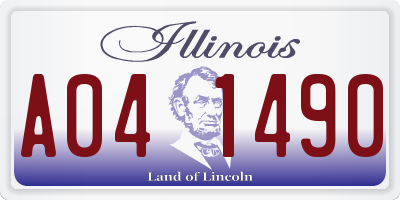 IL license plate A041490