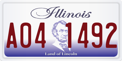 IL license plate A041492