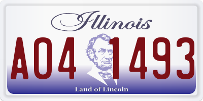 IL license plate A041493