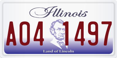 IL license plate A041497
