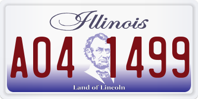 IL license plate A041499