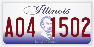 IL license plate A041502