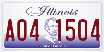 IL license plate A041504