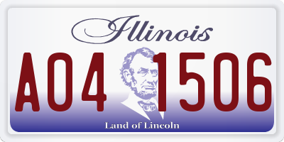 IL license plate A041506