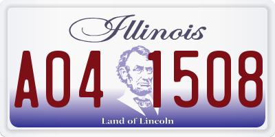 IL license plate A041508