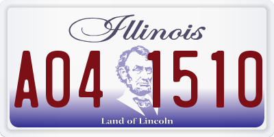 IL license plate A041510