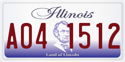 IL license plate A041512