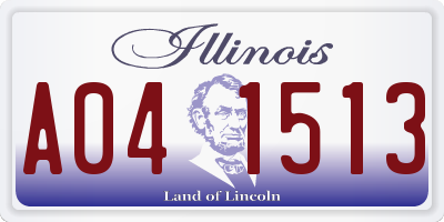 IL license plate A041513
