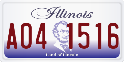 IL license plate A041516