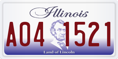 IL license plate A041521