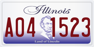 IL license plate A041523