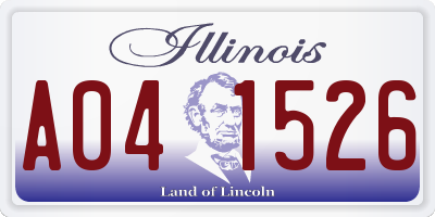 IL license plate A041526