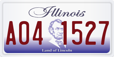 IL license plate A041527