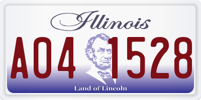 IL license plate A041528