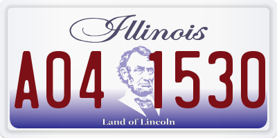 IL license plate A041530
