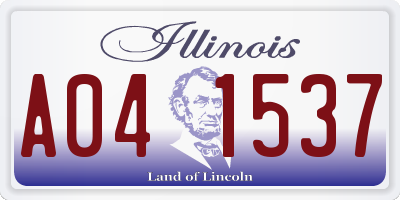 IL license plate A041537