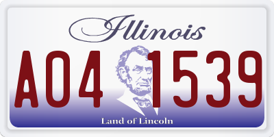 IL license plate A041539
