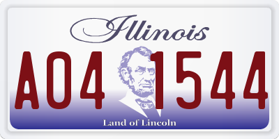 IL license plate A041544
