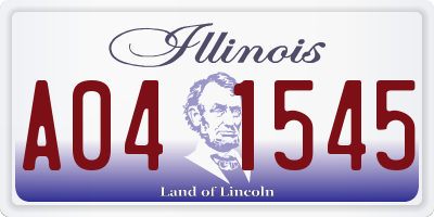 IL license plate A041545