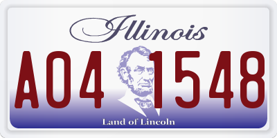 IL license plate A041548