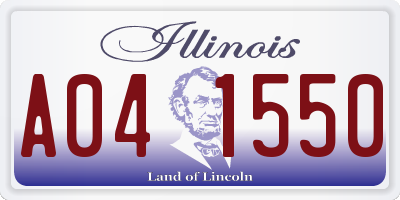 IL license plate A041550