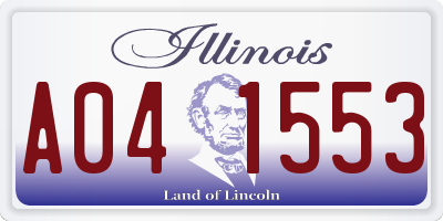 IL license plate A041553