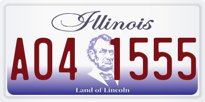 IL license plate A041555