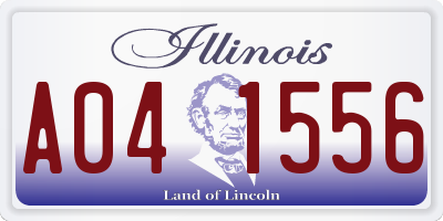IL license plate A041556