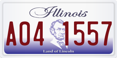 IL license plate A041557
