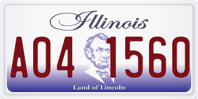 IL license plate A041560