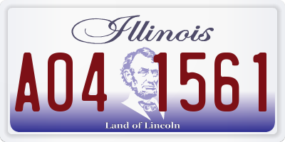 IL license plate A041561