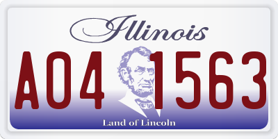 IL license plate A041563