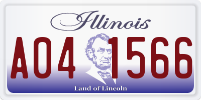 IL license plate A041566
