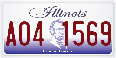 IL license plate A041569
