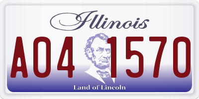 IL license plate A041570