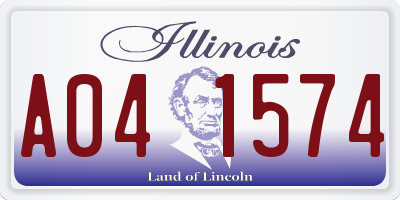 IL license plate A041574