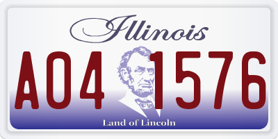 IL license plate A041576