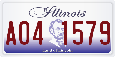 IL license plate A041579
