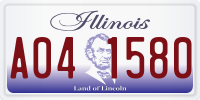 IL license plate A041580