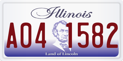 IL license plate A041582