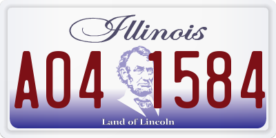 IL license plate A041584